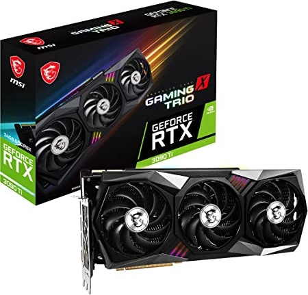 msi Gaming GeForce RTX 3090 Ti 24GB GDRR6X 384-Bit HDMI/DP Nvlink Tri-Frozr Ampere Architecture OC Graphics Card (RTX 3090 Ti Gaming X Trio 24G)