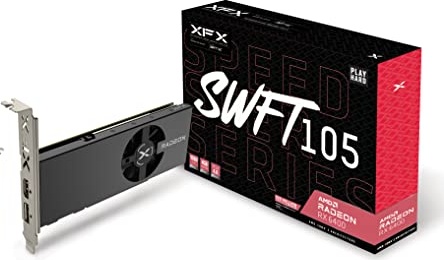 XFX Speedster SWFT105 Radeon RX 6400 Gaming Graphics Card with 4GB GDDR6, AMD RDNA 2 RX-64XL4SFG2