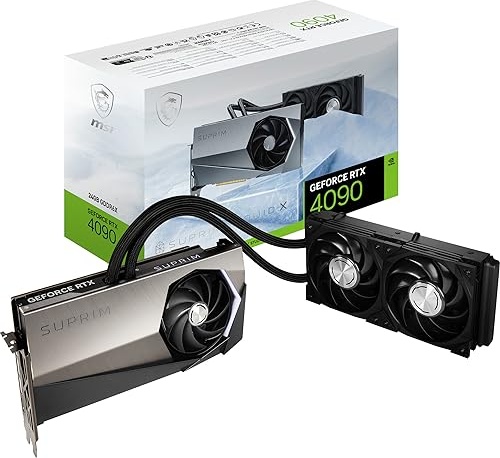 MSI GeForce RTX 4090 SUPRIM Liquid X 24G Gaming Graphics Card - 24GB GDDR6X, 2625 MHz, PCI Express Gen 4, 384-bit, 3X DP v 1.4a, HDMI 2.1a (Supports 4K & 8K HDR)