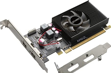 QTHREE Radeon HD 6570 Low Profile Graphics Card,Dual HDMI,1GB,GDDR3,64-Bits,Desktop Video Card for PC Gaming,PCI-Express X16,Computer GPU