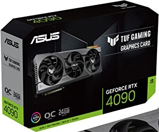 ASUS TUF Gaming NVIDIA GeForce RTX 4090 OC Edition Gaming Graphics Card (24GB GDDR6X, PCIe 4.0, HDMI 2.1a, DisplayPort 1.4a, Dual Ball Bearing Axial Fans)