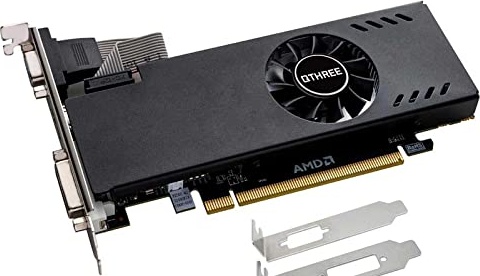 QTHREE Radeon RX 550 4GB Low Profile Graphics Card,GDDR5,128-Bit,VGA,DVI,HDMI,Video Card for PC Gaming,Computer GPU,PCI Express X8 3.0,SFF HDCP,DirectX 12