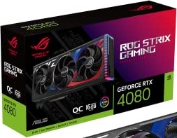 ASUS ROG Strix GeForce RTX® 4080 OC Edition Gaming Graphics Card (PCIe 4.0, 16GB GDDR6X, HDMI 2.1a, DisplayPort 1.4a)