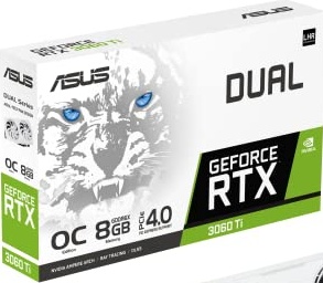 ASUS Dual NVIDIA GeForce RTX 3060 Ti White OC Edition Graphics Card (PCIe 4.0, 8GB GDDR6X Memory, HDMI 2.1, DisplayPort 1.4a, 2-Slot Design, Axial-tech Fan Design, 0dB Technology), 3 Year Warranty