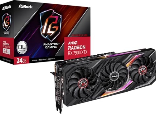 ASRock AMD Radeon RX 7900 XTX Phantom Gaming 24GB OC GDDR6 Graphics Card DisplayPort HDMI 384-Bit
