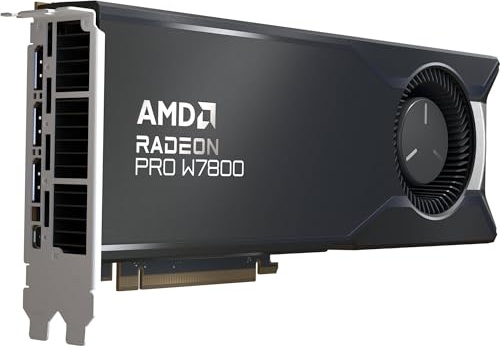 AMD Radeon™ Pro W7800, Professional Graphics Card, Workstation, AI, 3D Rendering, 32GB GDDR6, DisplaPort™ 2.1, AV1, 45 TFLOPS, 70 CUS, 260W TDP, 8K