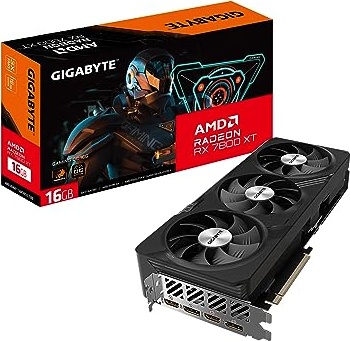 Gigabyte Radeon RX 7800 XT Gaming OC 16G Graphics Card, 3X WINDFORCE Fans 16GB 256-bit GDDR6, GV-R78XTGAMING OC-16GD Video Card
