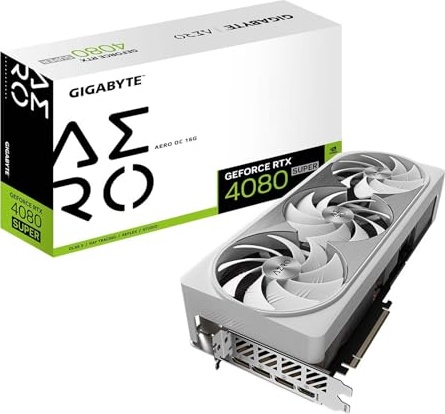 Gigabyte GeForce RTX 4080 Super AERO OC Graphics Card - 2595MHz Core, 16GB GDDR6X 23000MHz 256-bit Memory, PCI-E 4.0, 3X DP 1.4, 1x HDMI 2.1a, NVIDIA DLSS 3.5, GV-N408SAERO OC-16GD