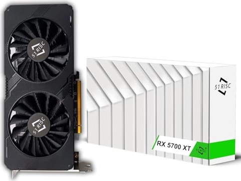 51RISC Radeon RX 5700 XT Graphics Card, 8GB GDDR6 256bit PCIe 4.0 x16 Boost Clock 1905MHz DP x3 HDMI 1080P 1440p Video Gaming Card 8K Resolution Support (Radeon RX 5700 XT 8GB)
