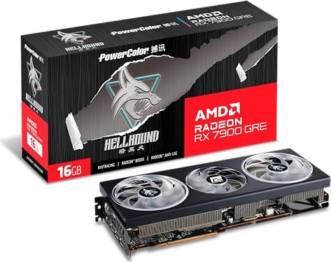 PowerColor Hellhound AMD Radeon RX 7900 GRE Graphics Card 16GB GDDR6