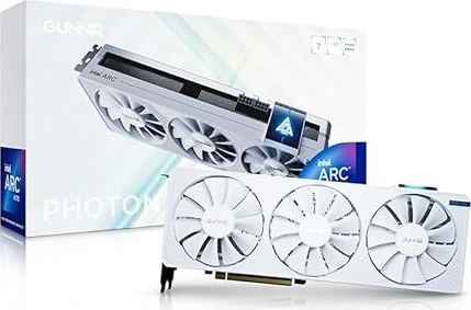 WEELIAO GUNNIR Intel Arc A770 Photon 16G OC White Graphics Card, 2400 Mhz Video Card,16GB 256-bit GDDR6,PCIE 4.0,1 HDMI,3 DP,3 Fans, TBP 285