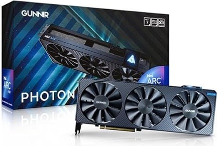 WEELIAO GUNNIR Intel Arc A750 Photon 8G OC Black Graphics Card,2400 Mhz Video Card,8GB 256-bit GDDR6,PCIE4.0,1 HDMI,3 DP,3 Fans,TBP 285W
