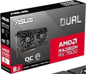ASUS Dual Radeon RX 7600 EVO OC Edition 8GB GDDR6 Gaming Graphics Card (AMD Radeon RX7600, PCIe 4.0, 1x HDMI 2.1, 3X DisplayPort 1.4a)