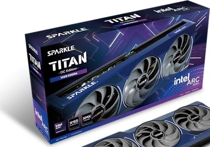 Sparkle Intel Arc B580 Titan OC, 12GB GDDR6, Torn Cooling 2.0, Axial Fan, Breathing Light, Metal Backplate, SB580T-12GOC