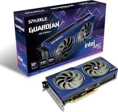 Sparkle Intel Arc B570 Guardian OC Graphics Card, 10GB GDDR6, Torn Cooling 2.0, Axial Fan, Breathing Light, Metal Backplate, SB570G-10GOC