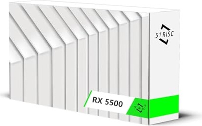51RISC RX 5500 Graphics Card, TDP 150W 8GB GDDR6 128bit PCIe 4.0 Metal-Backplate HDMI DP Gaming Video Card for Desktop (Radeon RX 5500 8GB)