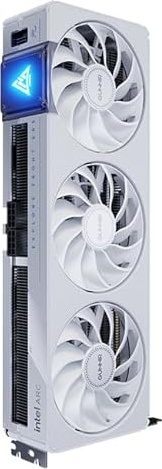 WEELIAO GUNNIR Intel Arc B570 Photon 10G White Graphics Card,2670 Mhz Video Card,10GB 160-bit GDDR6,PCIE4.0,1 HDMI2.1,3 DP2.1,Three Fans,TBP 186W