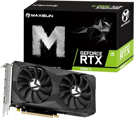maxsun Graphics Card GeForce RTX 3060 Ti OC Edtion 8G Vidoe Gaming Computer Graphics Cards for Copmputer Gaming PC PCI Express 4.0 x16 HDMI 2.1 GPU (GDDR6 8G)