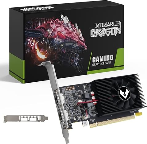 MOUGOL AMD Radeon R7 350 4GB Low Profile Graphics Card, Dual HDMI Ports for Multi-Monitor, 4GB GDDR3 128-Bit, SFF Half-Height Video Card for Slim Desktop PC, Support Windows 10/8.1/7 Computer GPU