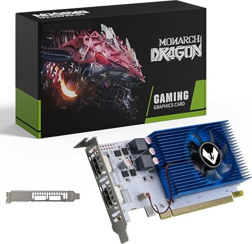 MOUGOL AMD Radeon R5 230 Low Profile Graphics Card with 2G 64Bit GDDR3 Memory Equip with PCI Express*16 2*HDMI Video Card for Office Working Compatible with Windows 10/8/7/RHEL/Ubuntu/Linux