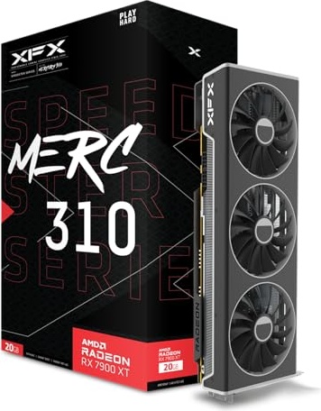 XFX Speedster MERC310 AMD Radeon RX 7900 XT Gaming Graphics Card with 20GB GDDR6, AMD RDNA 3 RX-79TMERCUR