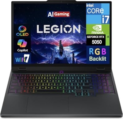 Lenovo Legion Gaming Laptop, RTX 5050, i7-14700HX, 15.1" 2.5K 165Hz, 32 GB DDR5, 2 TB SSD Image