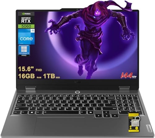 Lenovo LOQ Gaming Laptop, RTX 5060, i7-13650HX, 15.6" FHD 144Hz, 16 GB RAM, 1 TB SSD Image